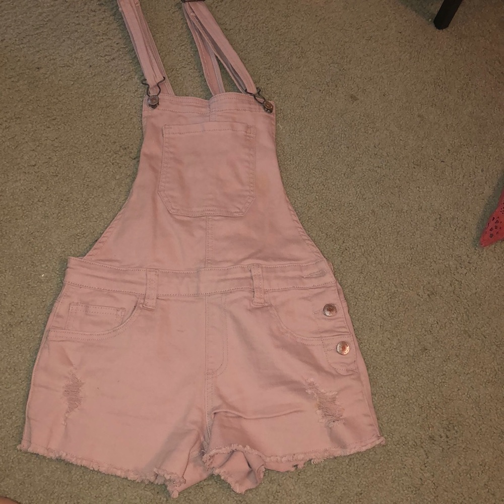 pink overalls